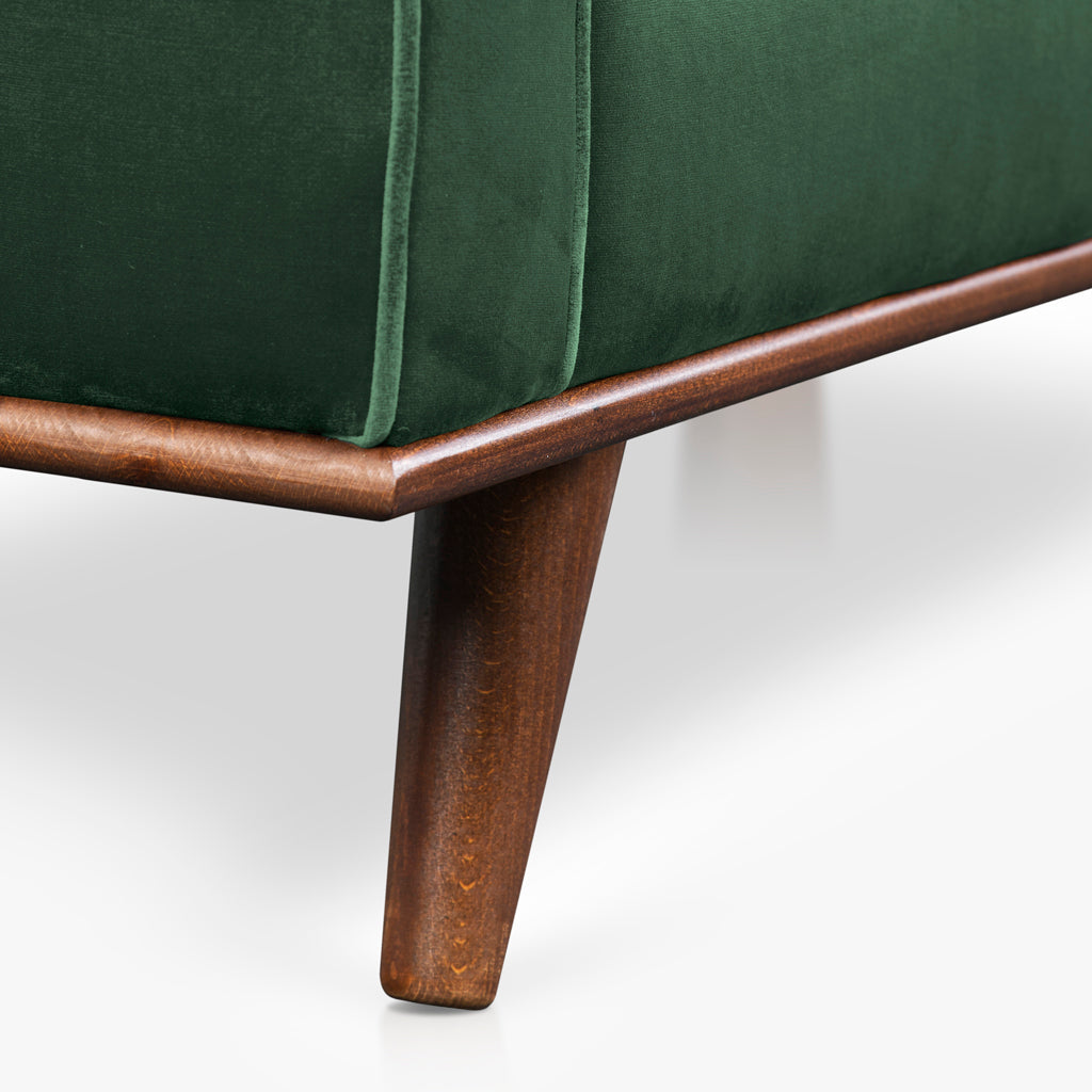 Sillón de terciopelo verde RUDD