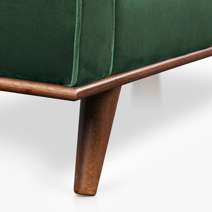 Sillón de terciopelo verde RUDD