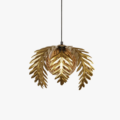 Candeeiro de Tecto Folhas Dourado NOMAD