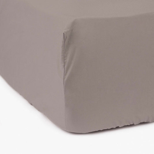 Lençol Ajustável Algodão Percal Cinza 160x200+30 SAMOA