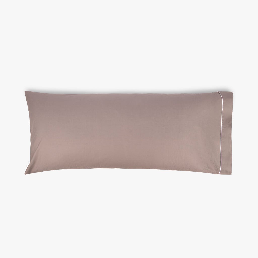 Fronha Almofada de Dormir Algodão Percal Cinza 45x100 SAMOA
