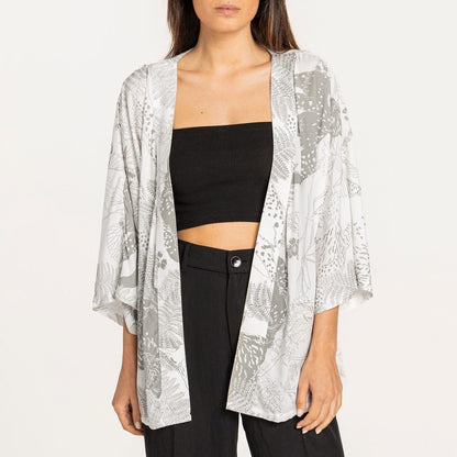 Kimono Curto Viscose Pt/Br 70