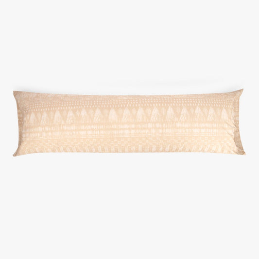 Taie beige percale 45x155cm TRIBAL