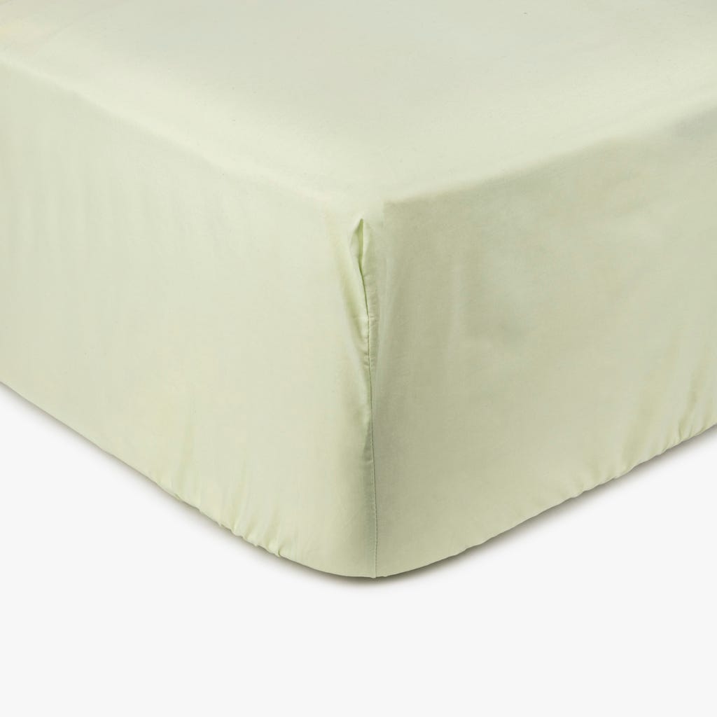 Lençol Ajustável Algodão Percal Verde Claro 160x200+30 SAMOA