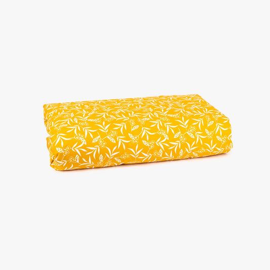 Housse couette fleurs jaune - Lit 80/90 (140x220cm) BACKYARD