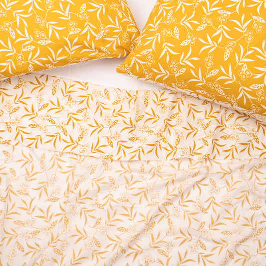 Funda de almohada flores amarillas 50x65cm BACKYARD