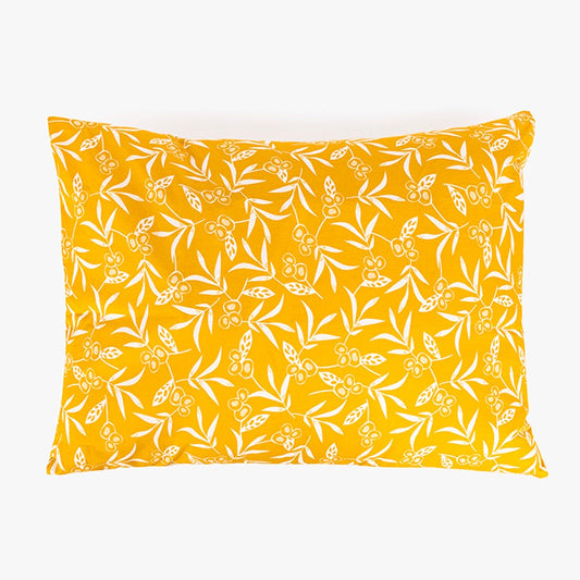 Taie d'oreiller 50x65cm fleurs jaunes BACKYARD