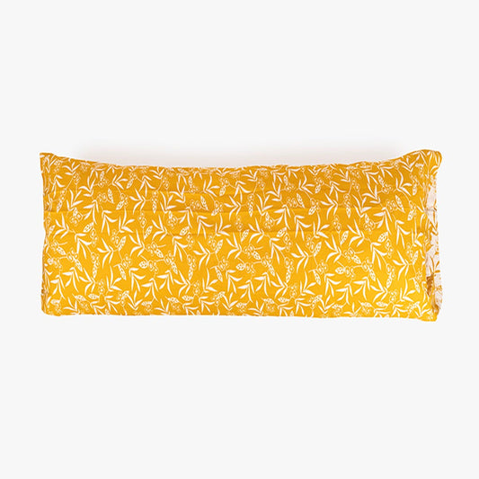 Taie d'oreiller 45x100cm fleurs jaunes BACKYARD