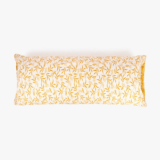 Taie d'oreiller 45x100cm fleurs jaunes BACKYARD
