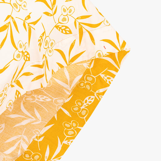 Taie d'oreiller 45x100cm fleurs jaunes BACKYARD