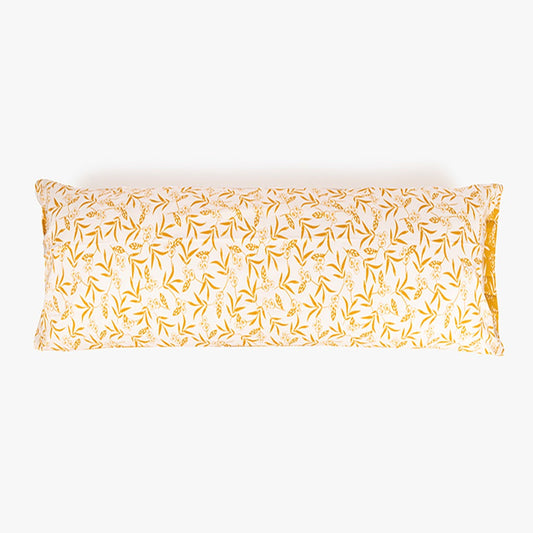 Taie d'oreiller 45x155cm fleurs jaunes BACKYARD