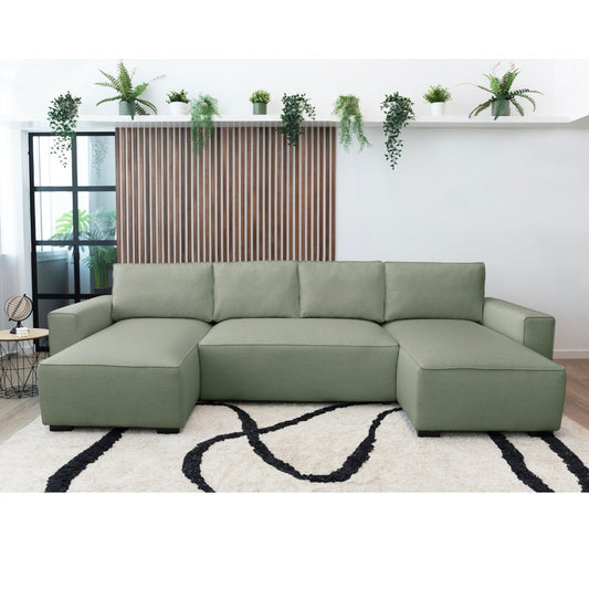 Sofá - Cama Panorâmico 5 Lugares com 2 Chaise Longue - JordanC1512ACSRG8230_C24