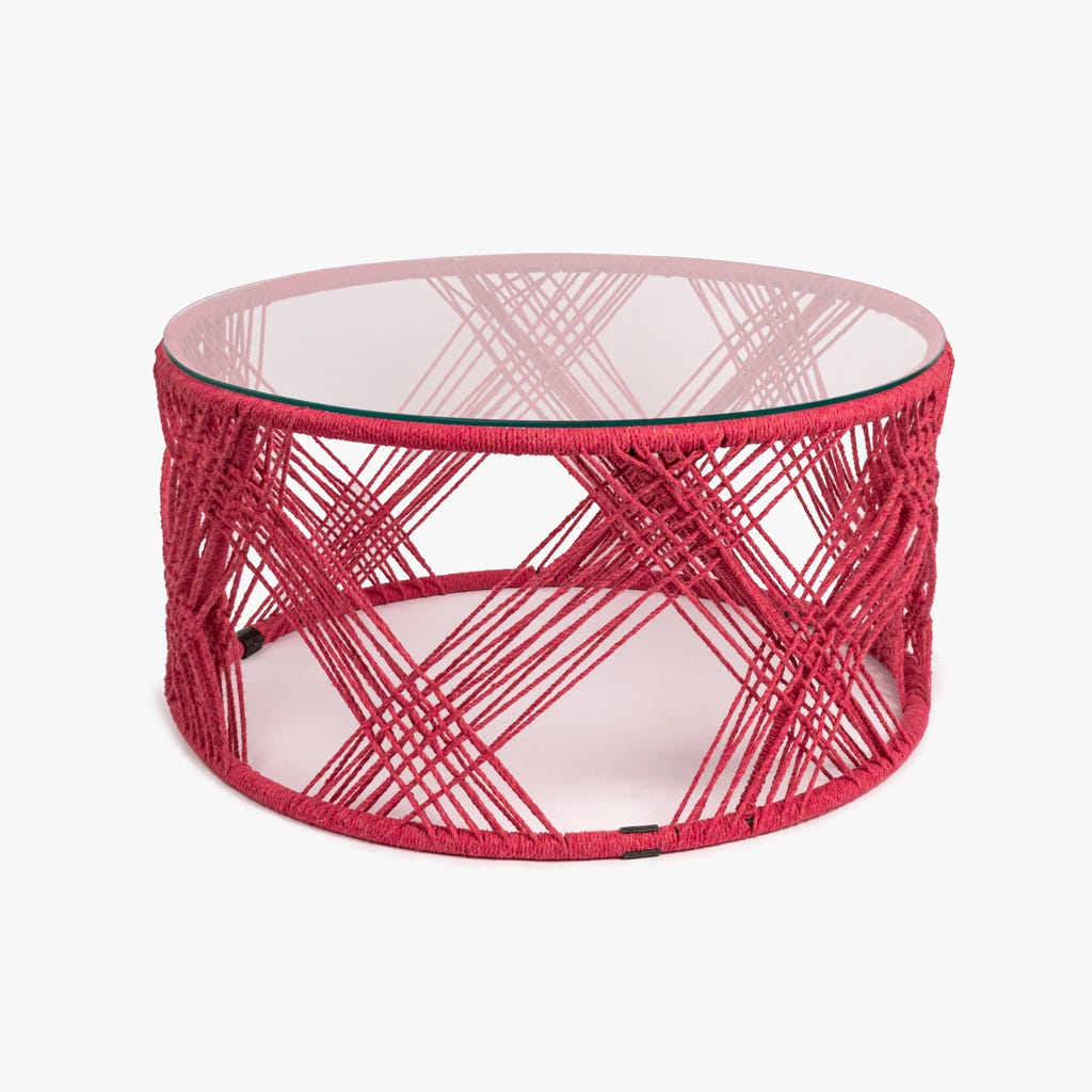Table pink D80x40cm PANTAI