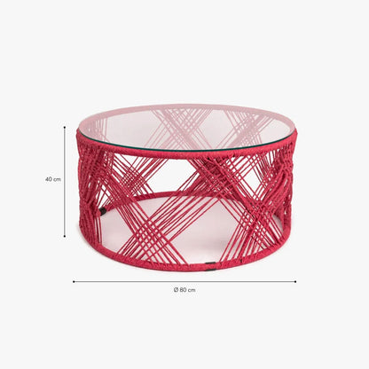 Table pink D80x40cm PANTAI