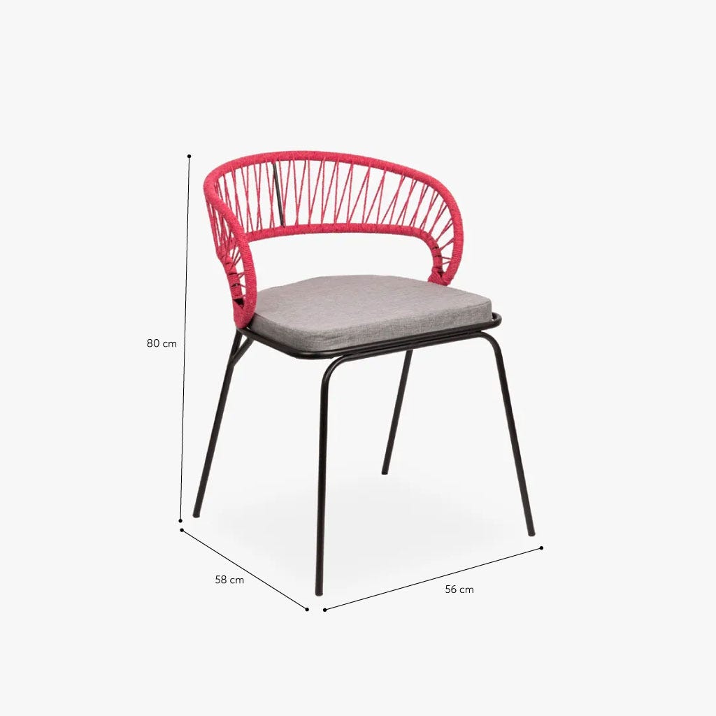 Chair pink 56x58x80cm PANTAI 