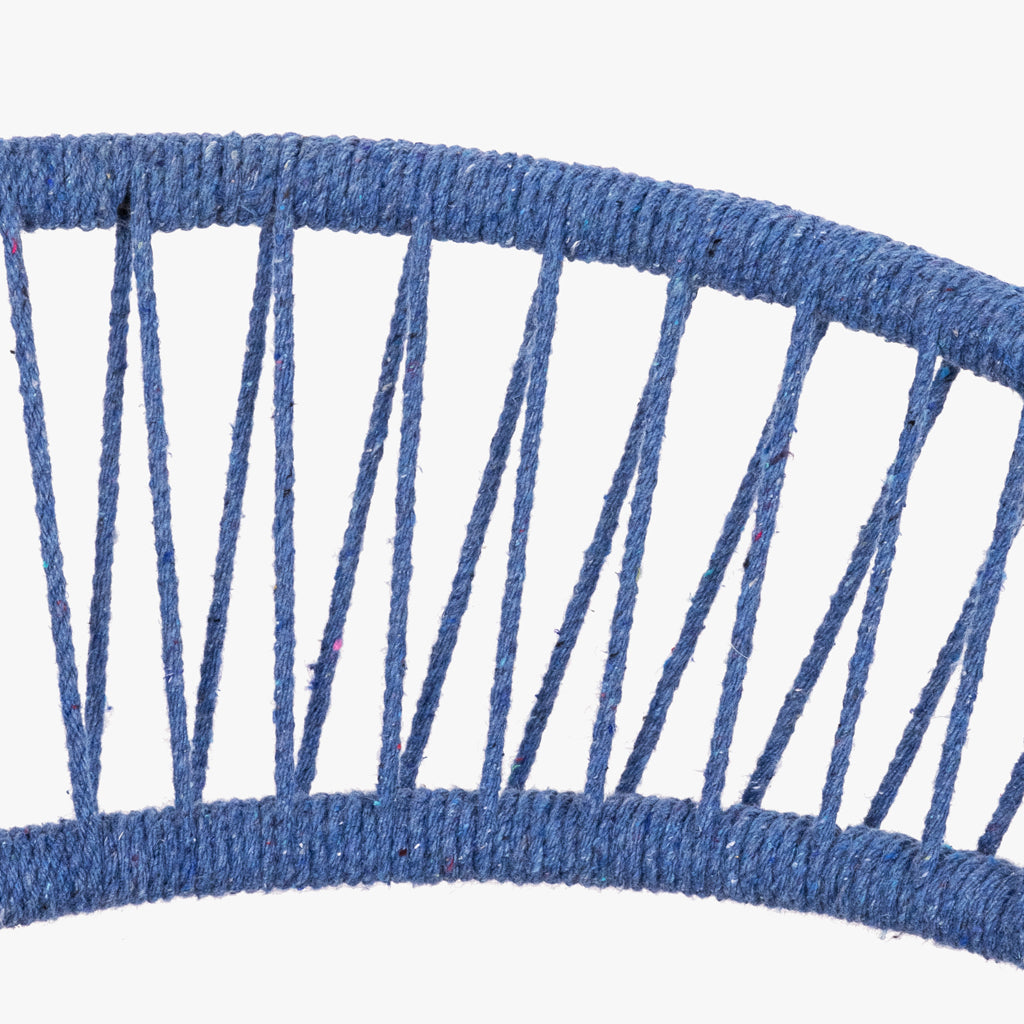 Cadeira de Metal e Corda Azul com braços PANTAI