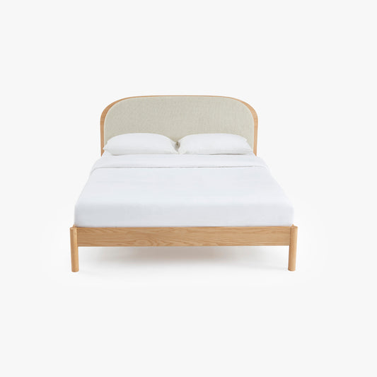 Cama em Pinho com Cabeceira Estofada TUNES