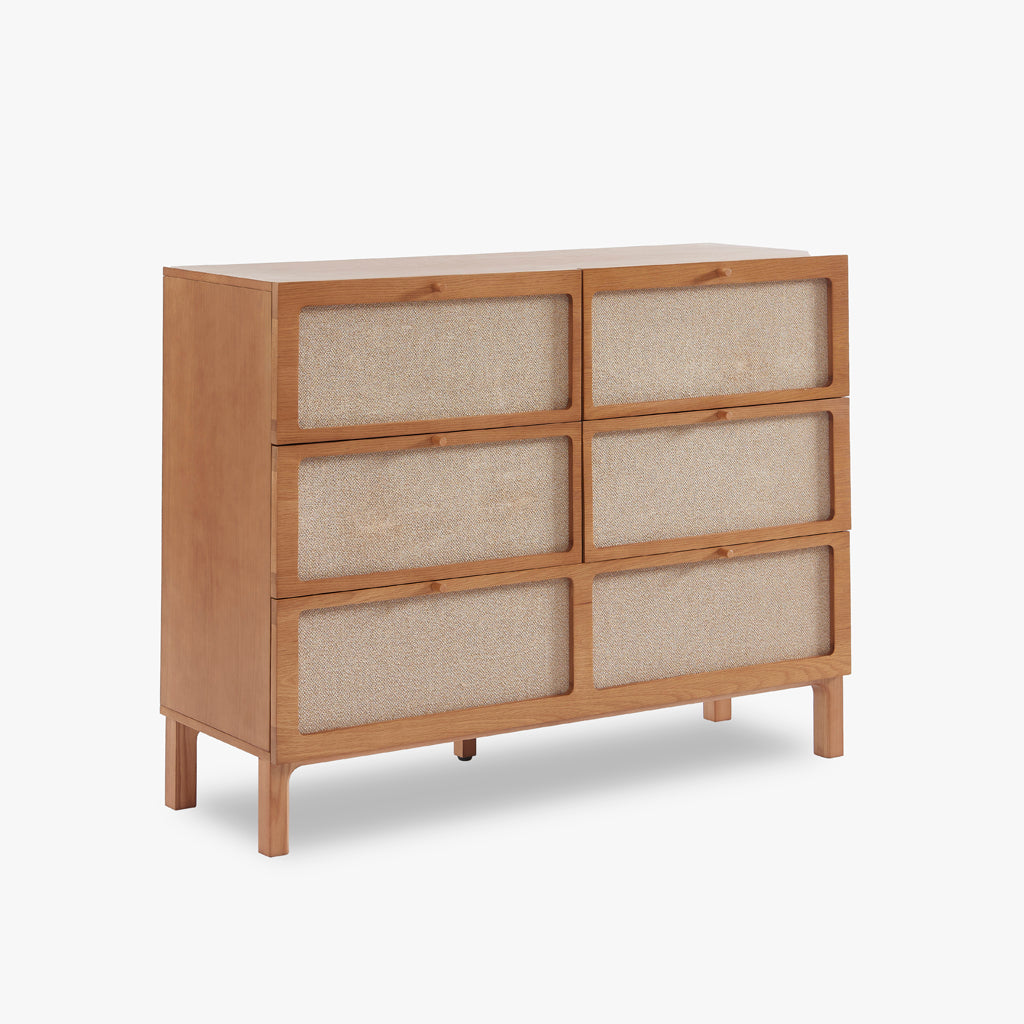 Cómoda de Cinco Gavetas com Linho BIZERTA