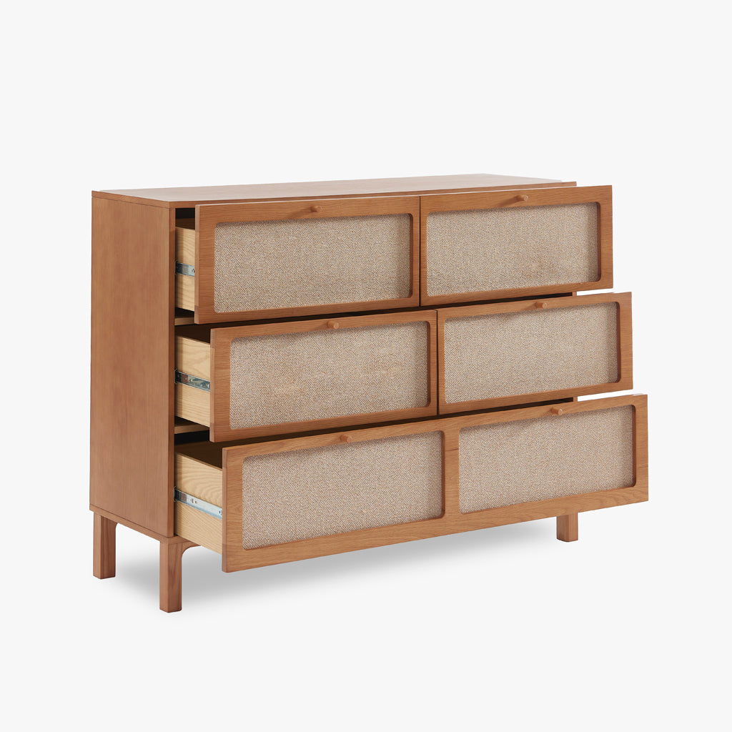 Cómoda de Cinco Gavetas com Linho BIZERTA