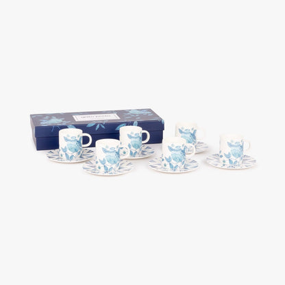 6 tazas de café BLUE BIRD