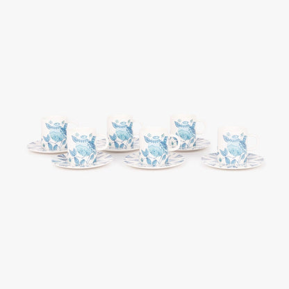 6 tazas de café BLUE BIRD