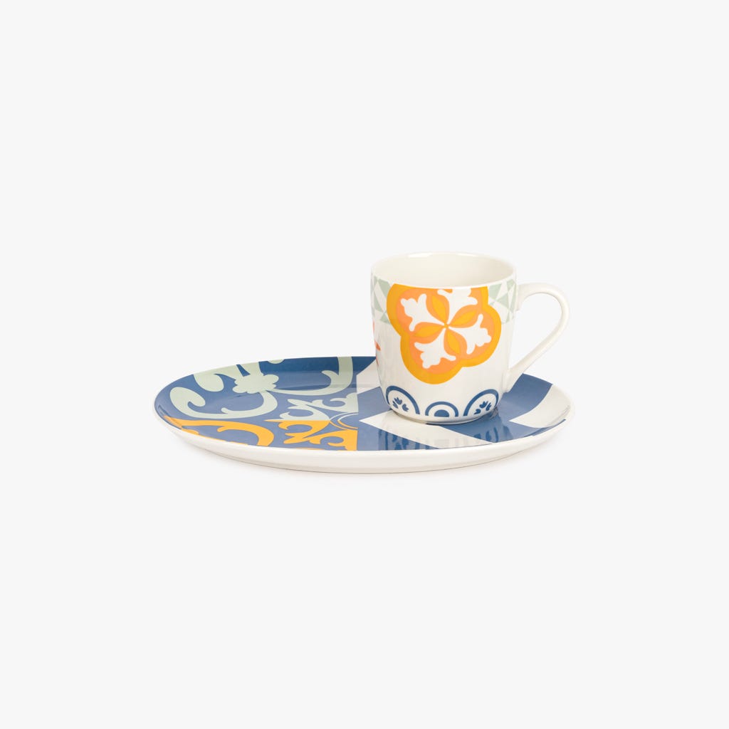 Caneca com Prato AZULEJO
