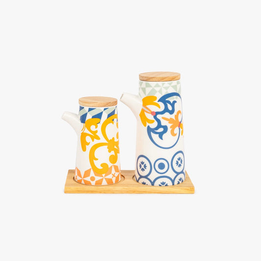 Galheteiro com Base de Bambu AZULEJO
