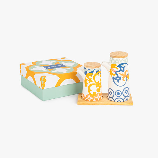 Galheteiro com Base de Bambu AZULEJO