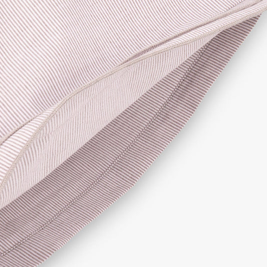 Taie d'oreiller rayé beige en coton 50x65cm GRÀCIA