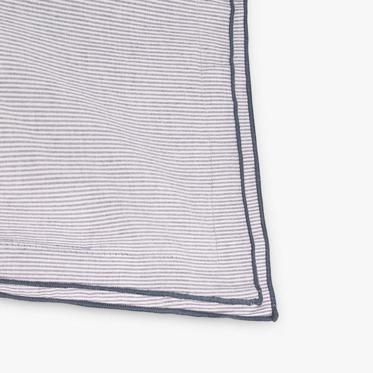 Taie d'oreiller rayé bleu en coton 45x90cm GRÀCIA