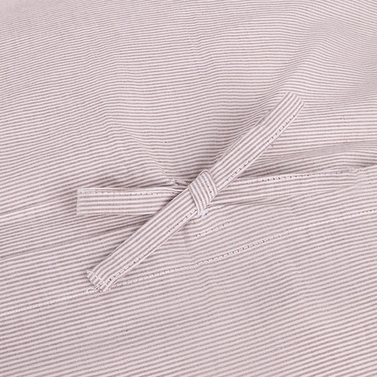 Taie d'oreiller rayé beige en coton 45x90cm GRÀCIA