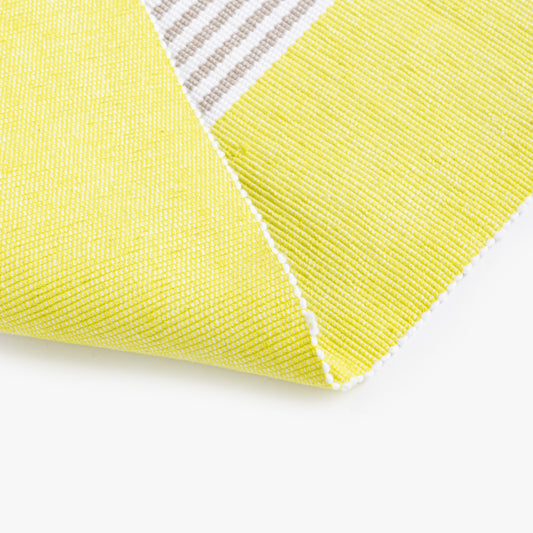 Individual de Algodão Riscas Amarelo e Bege 30x50 KERALA