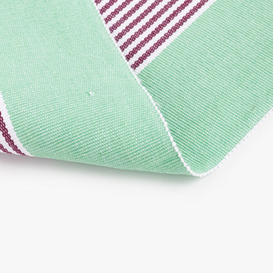 Individual de Algodão Riscas Violeta e Verde 30x50 KERALA