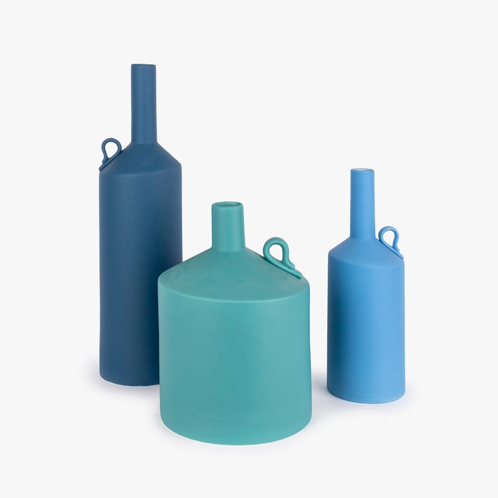Vase turquoise XANTHI