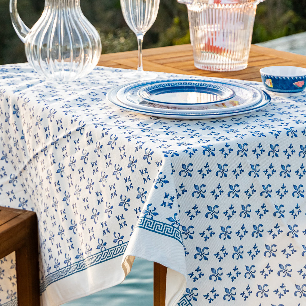 Serviette Anti-Tâche Carrée Fleur de Lys SICILIA