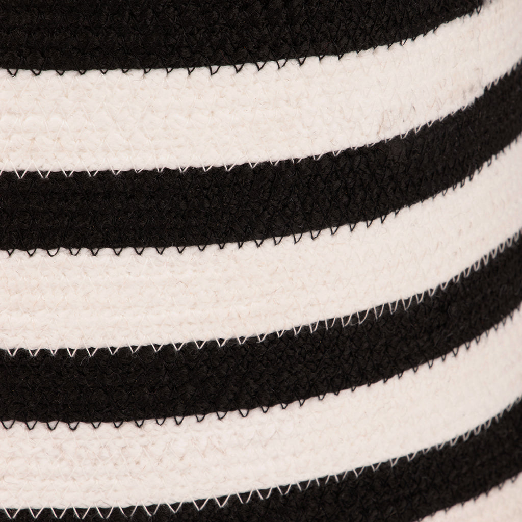 Basket braided stripes black/white LA PAZ 