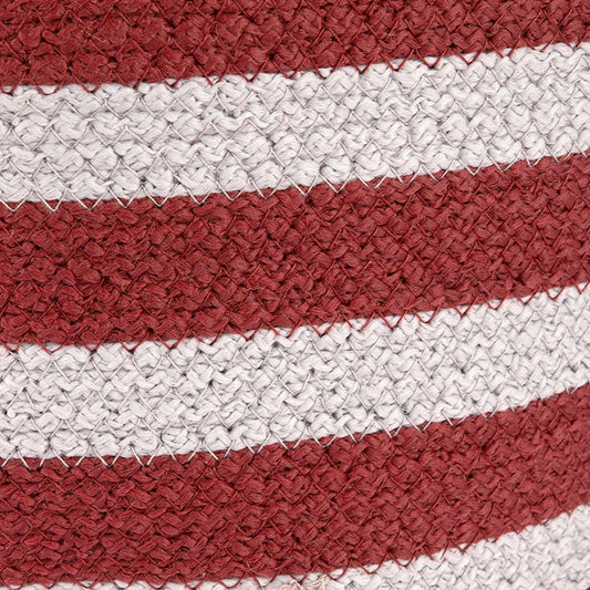 Cesta trenzada rayas blanco/rojo LA PAZ 