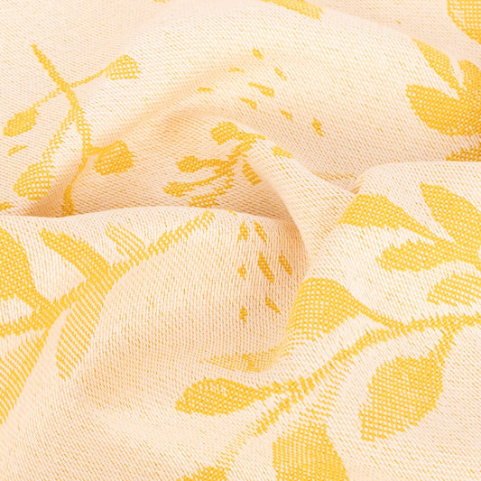 2 Yellow jacquard napkins  branches 45x45cm WOODS