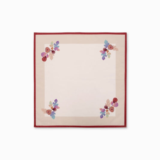 2 Napkins with bordeaux border 45x45cm FIGO