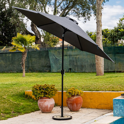 Chapéu de sol cinza 300x300cm COMPORTA