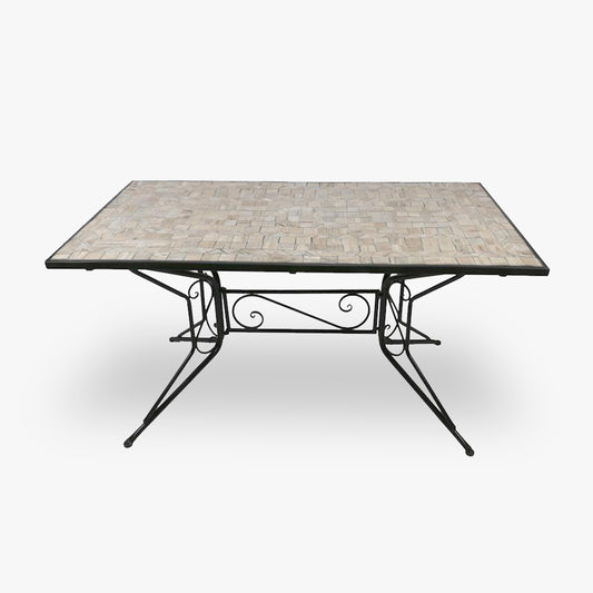 Mesa de Hierro y Mosaico Cuadrado 140x70x75 COMPORTA