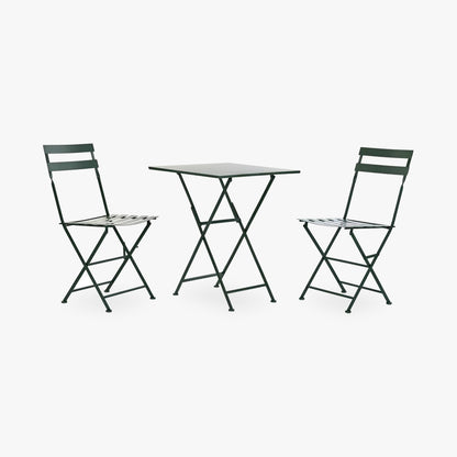 Conjunto de Mesa e 2 cadeiras Metal Verde COLORFUL