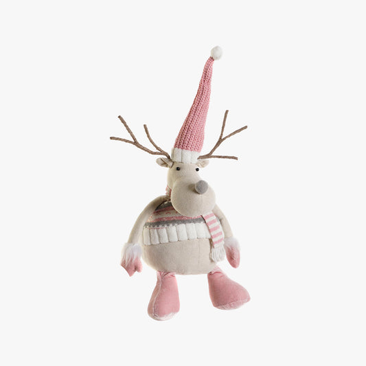 Heavenly Pink Sitting Reindeer