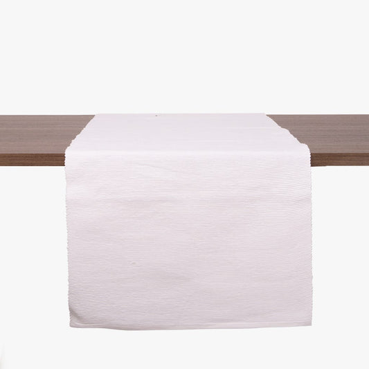 Chemin de table coton blanc 45x150cm 4EVERYDAY