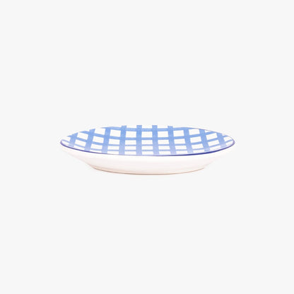 Blue striped round soap dish VICHY
