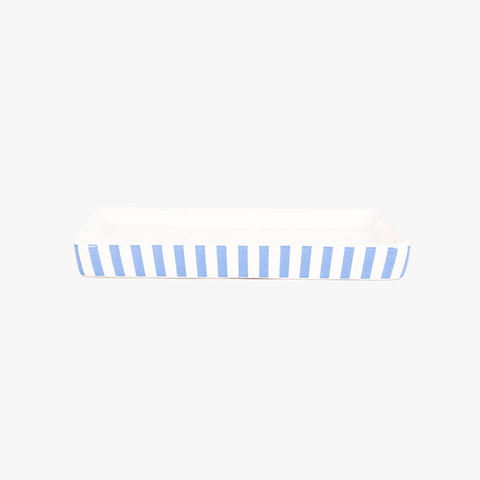 Blue striped tray VICHY