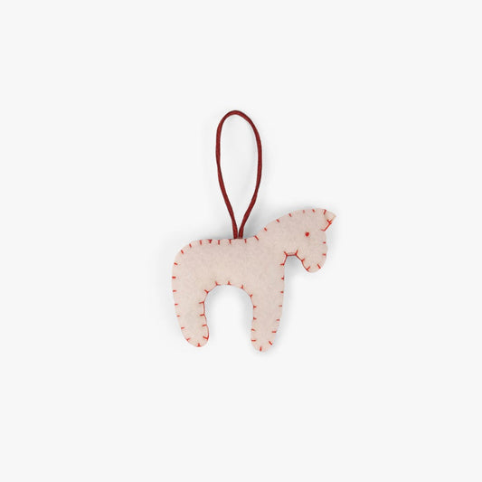 Enfeite de Natal Cavalo Branco 9 cm CRAFT