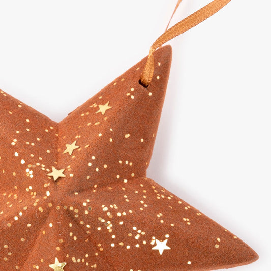 Enfeite de Natal Estrela Laranja 12 cm BRIGHT