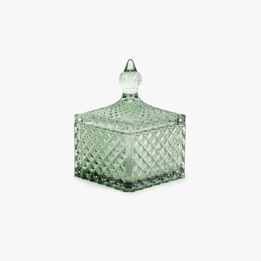 Caixa de Vidro Verde Quadrada 170ml SUNRISE