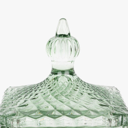 Caixa de Vidro Verde Quadrada 170ml SUNRISE